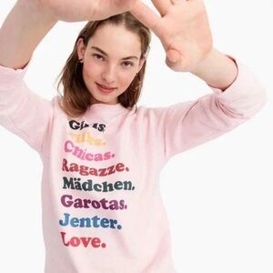 J Crew x Girls Inc “Girls” Sweatshirt